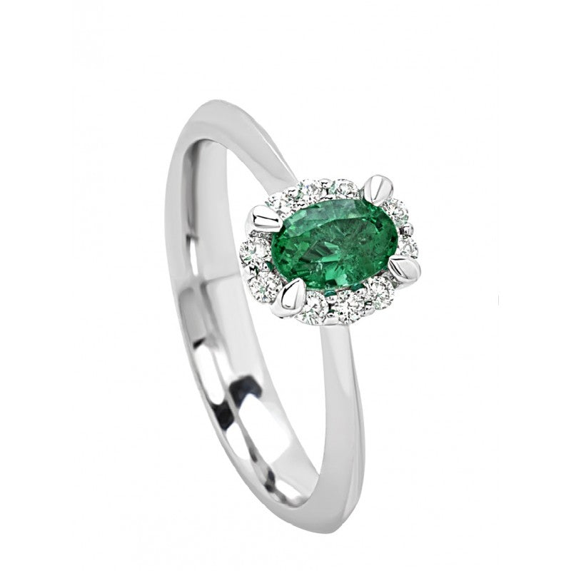 Anello GIORGIO VISCONTI Oro, Diamanti e Smeraldo