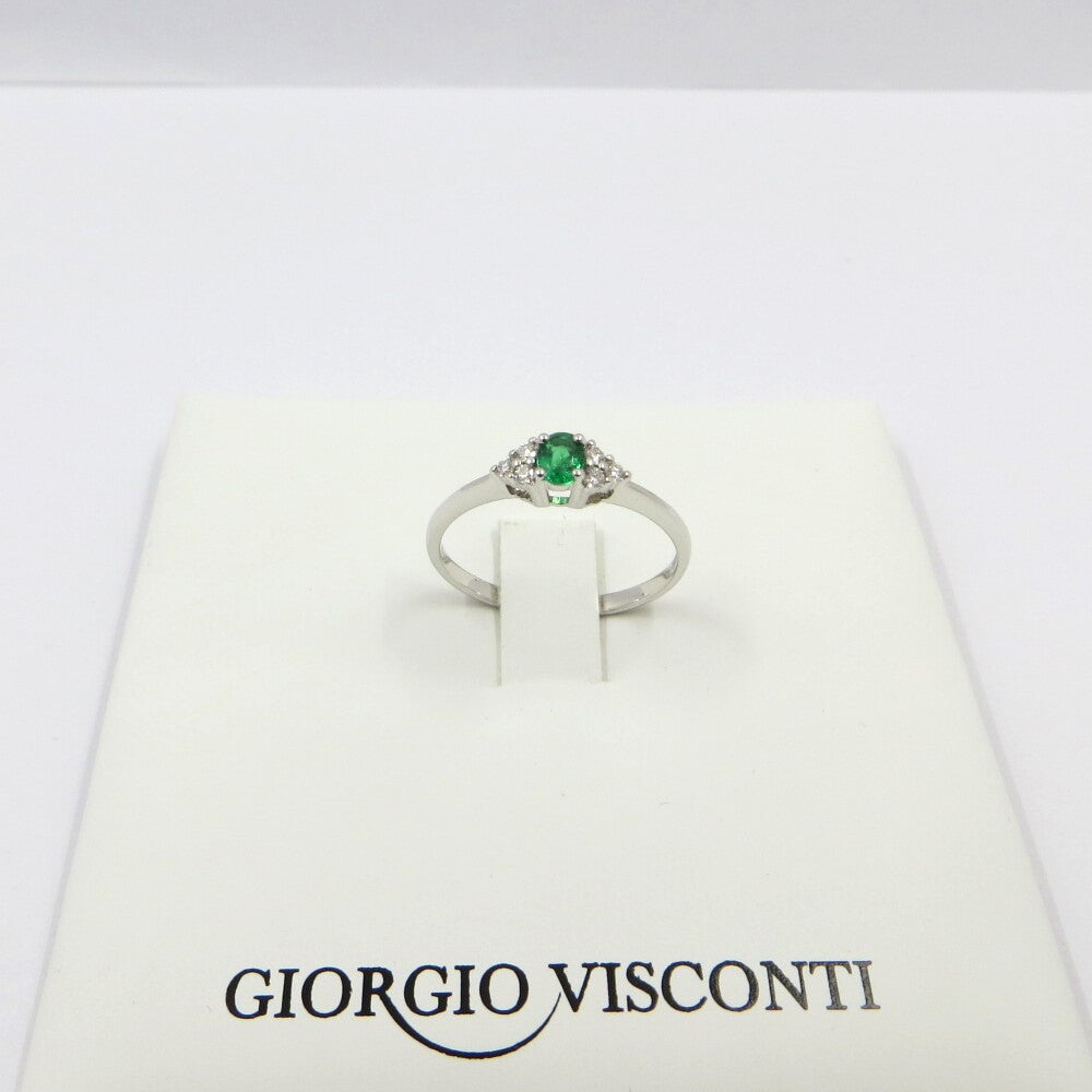 Anello GIORGIO VISCONTI Oro, Diamanti e Smeraldo