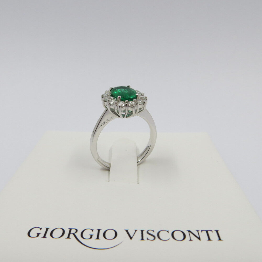Anello GIORGIO VISCONTI Oro, Diamanti e Smeraldo