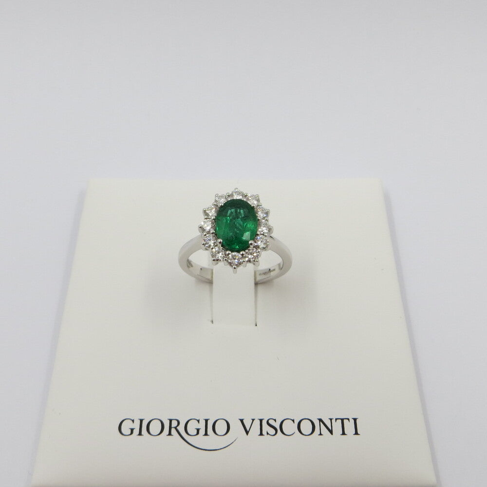 Anello GIORGIO VISCONTI Oro, Diamanti e Smeraldo