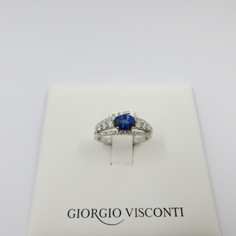 Anello GIORGIO VISCONTI Oro, Diamanti e Zaffiro