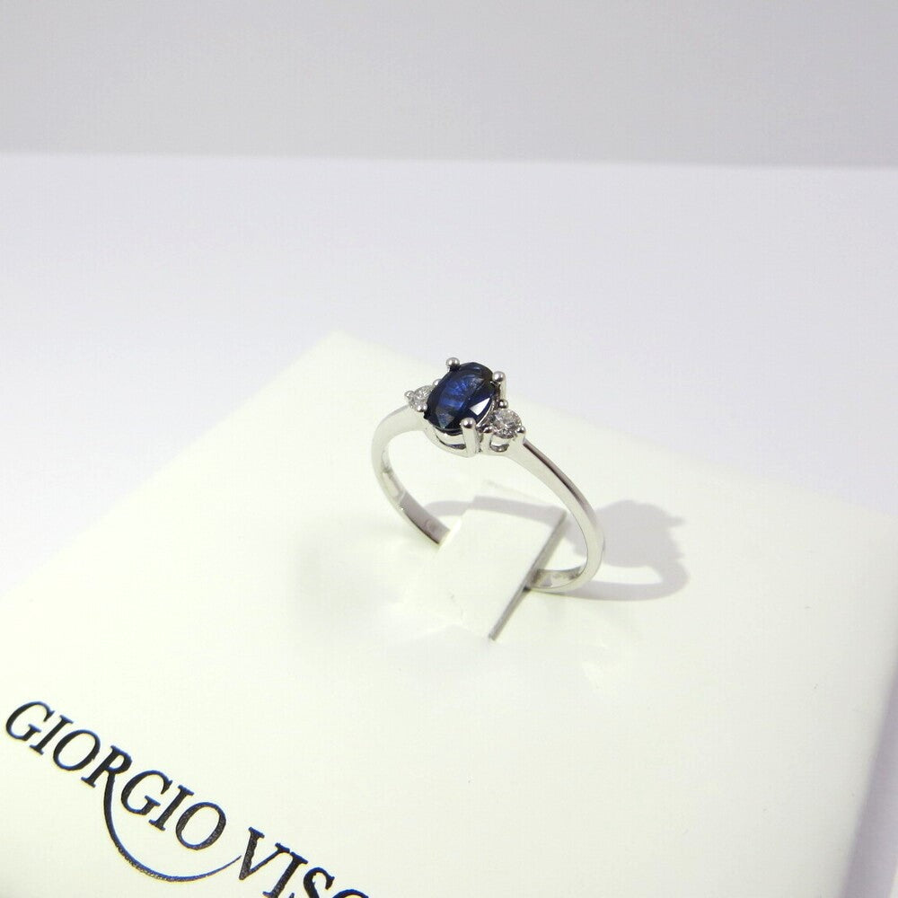 Anello GIORGIO VISCONTI Oro, Diamanti e Zaffiro