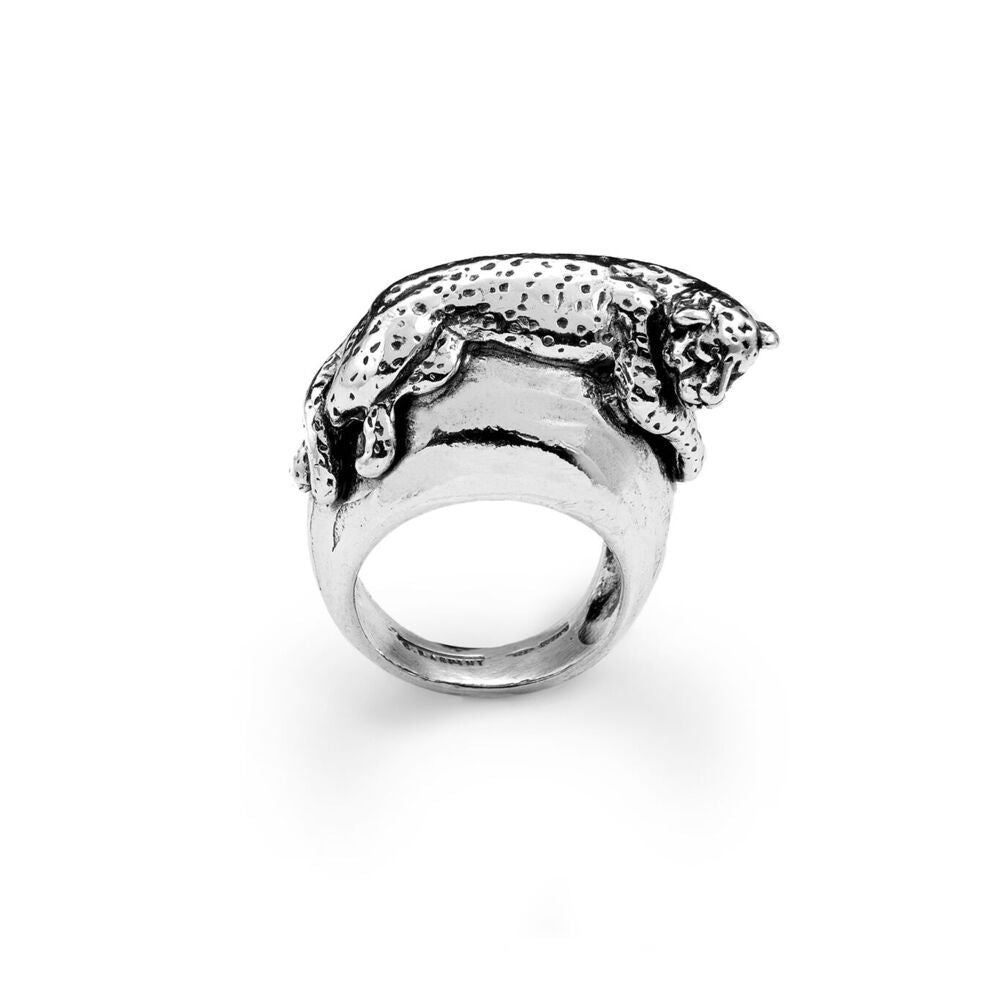 Anello Giovanni Raspini Leopardo Grande in Argento