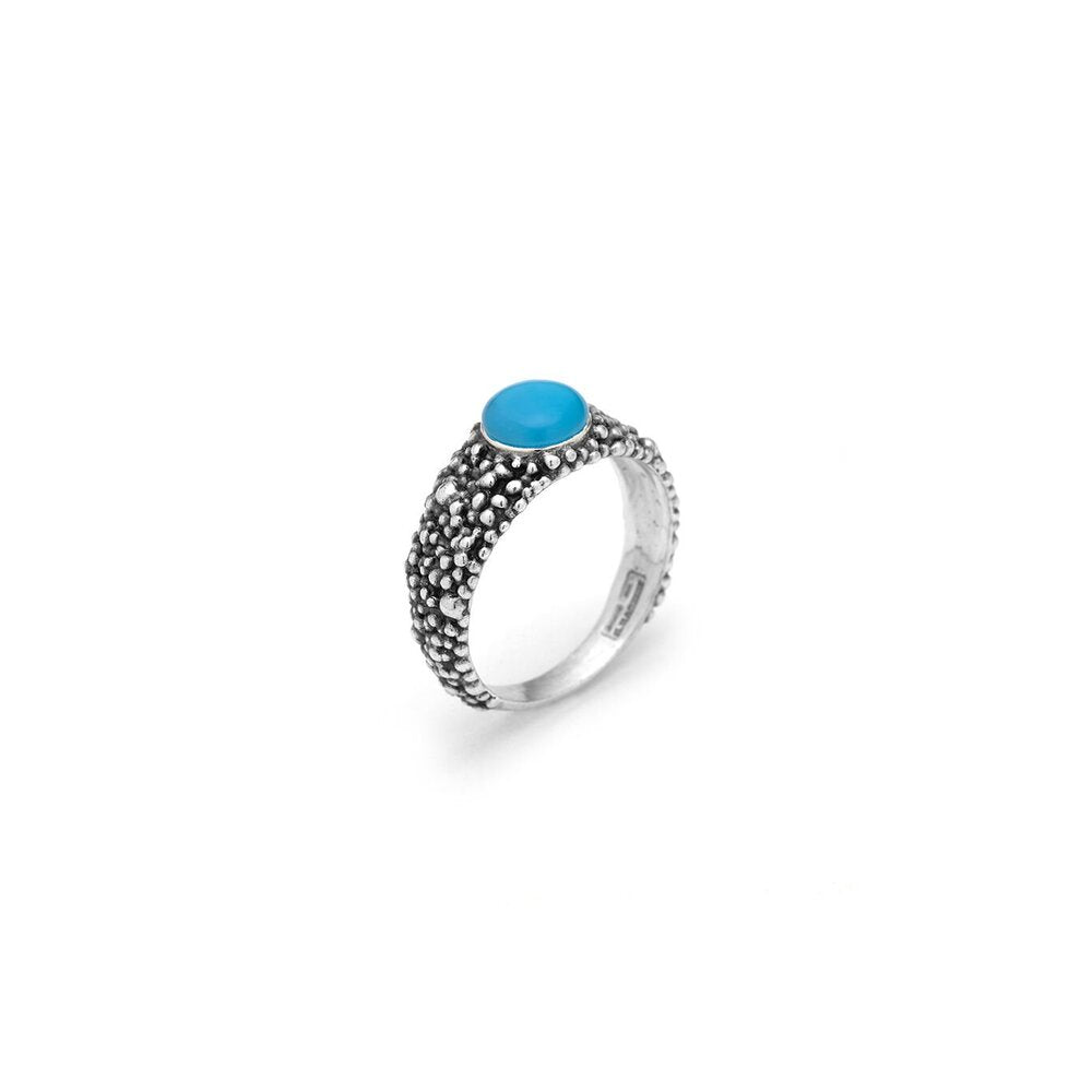 Anello Giovanni Raspini Perlage Agata Azzurra