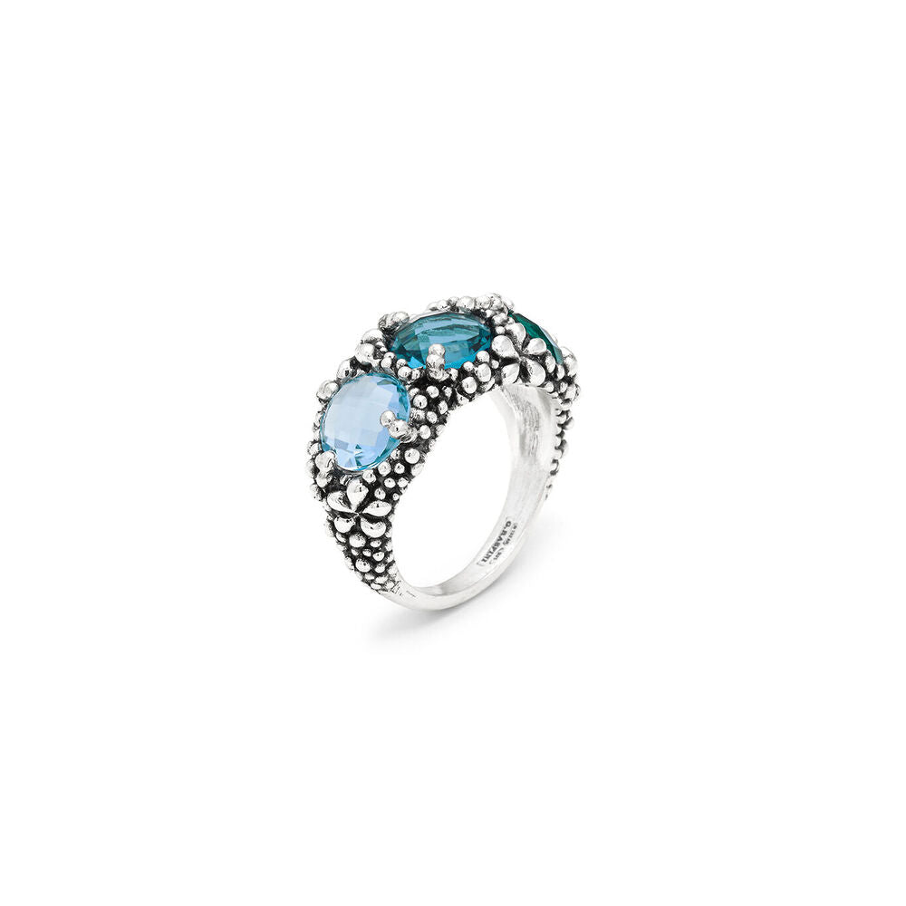 Anello Giovanni Raspini Trilogy Blu Ivy