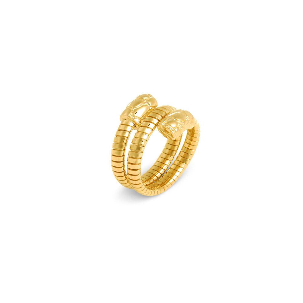 Anello Giovanni Raspini Tubogas Croco Doppio Dorato
