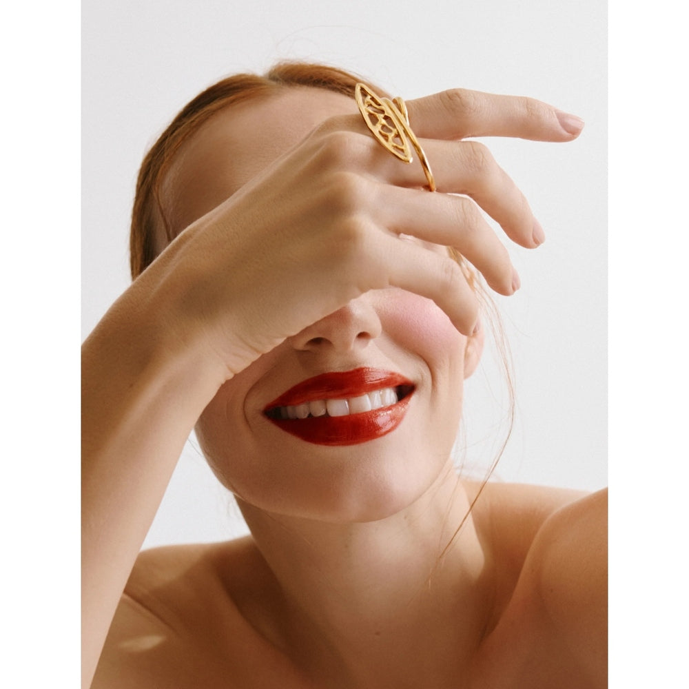Anello Giulia Barela Amìna in Bronzo bagnato Oro 24 carati