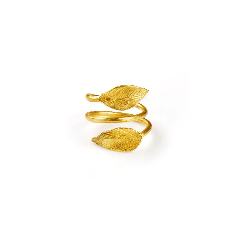 Anello Giulia Barela Abbraccio in Bronzo bagnato Oro 24 carati