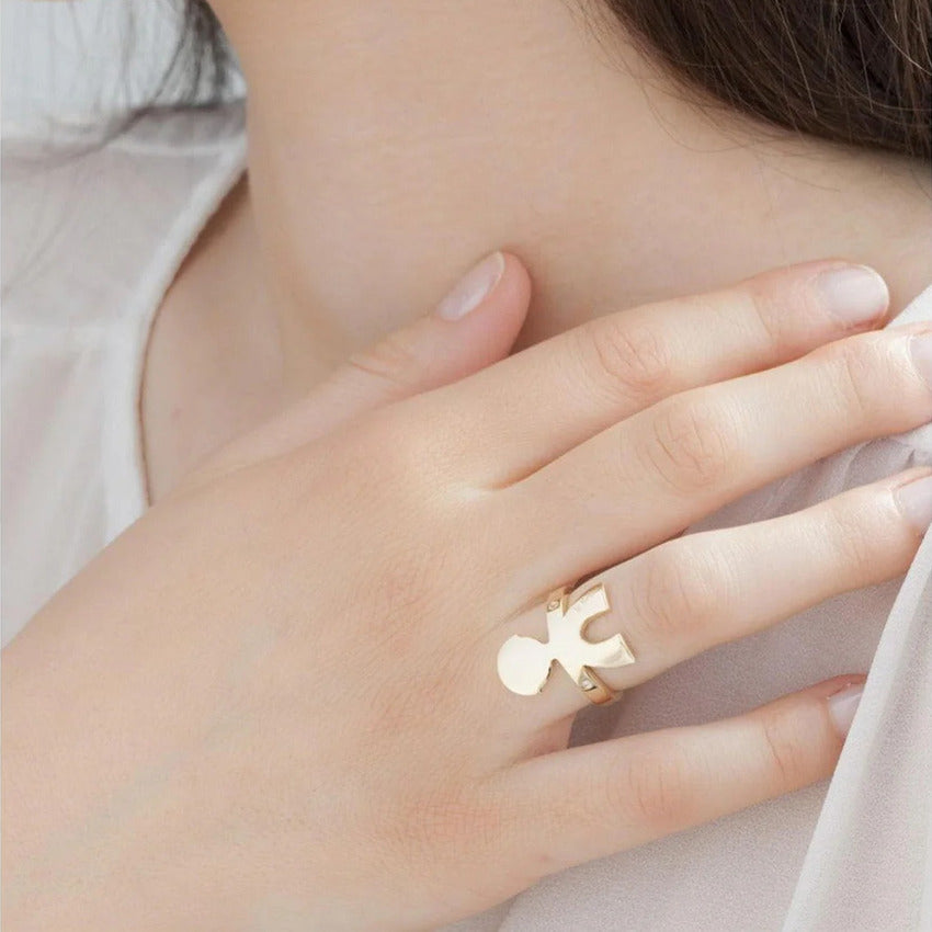 Anello Le Bebè Abbracci Oro Giallo e Diamanti