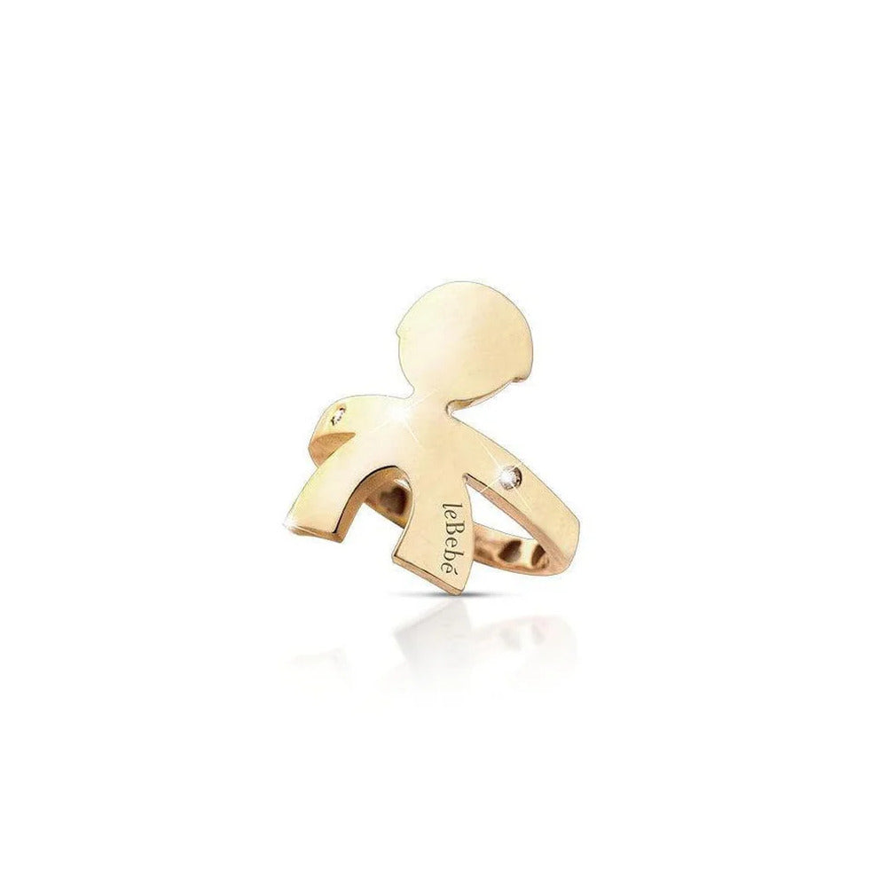 Anello Le Bebè Abbracci Oro Giallo e Diamanti