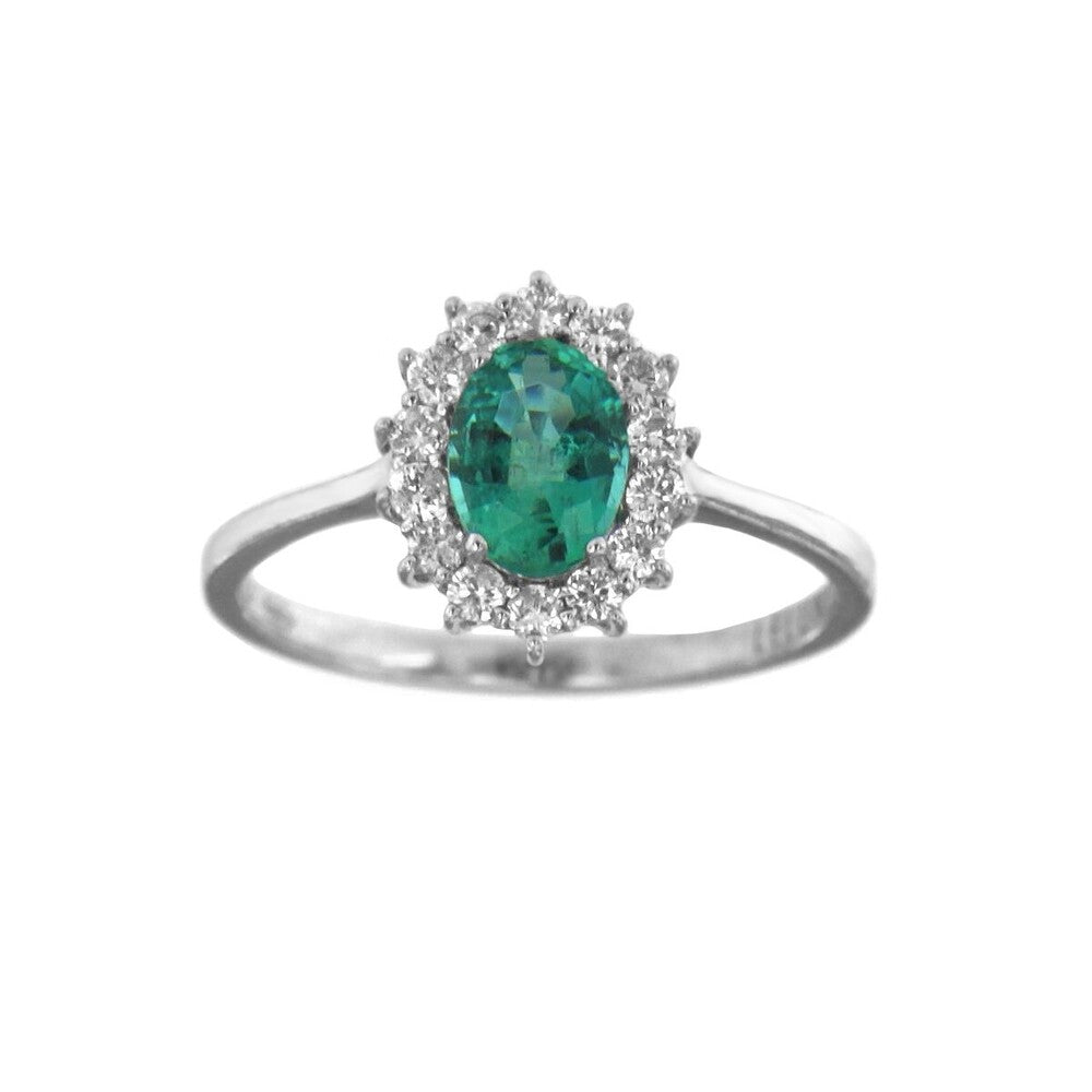 Anello LELUNE Diamonds Oro, Diamanti e Smeraldo