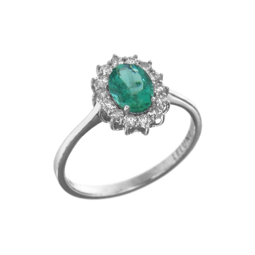 Anello LELUNE Diamonds Oro, Diamanti e Smeraldo