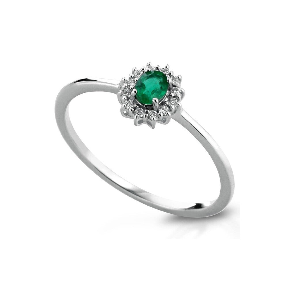 Anello LELUNE Diamonds Oro, Diamanti e Smeraldo