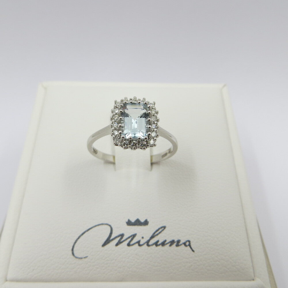 Anello MILUNA Acquamarina e Brillanti