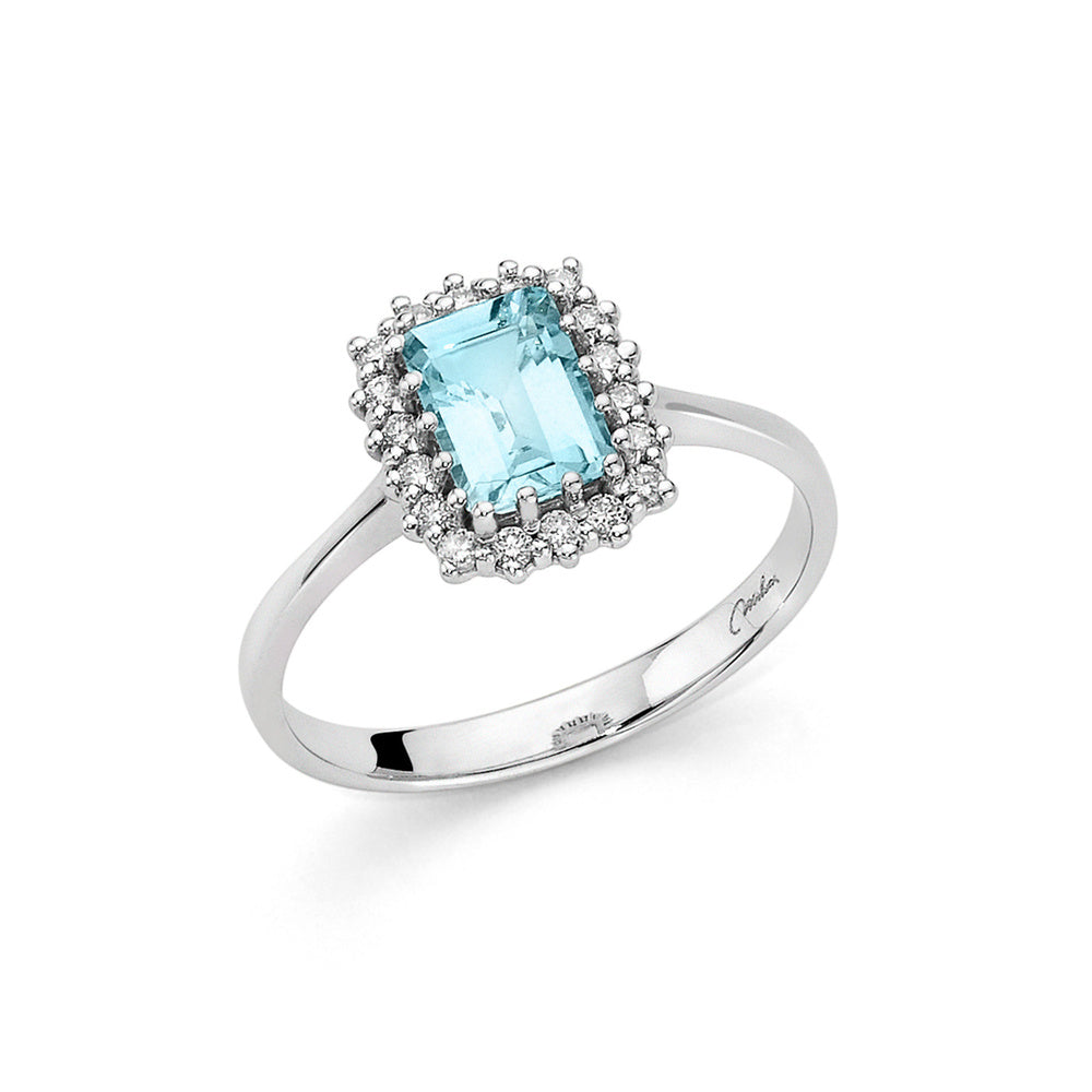 Anello MILUNA Acquamarina e Brillanti