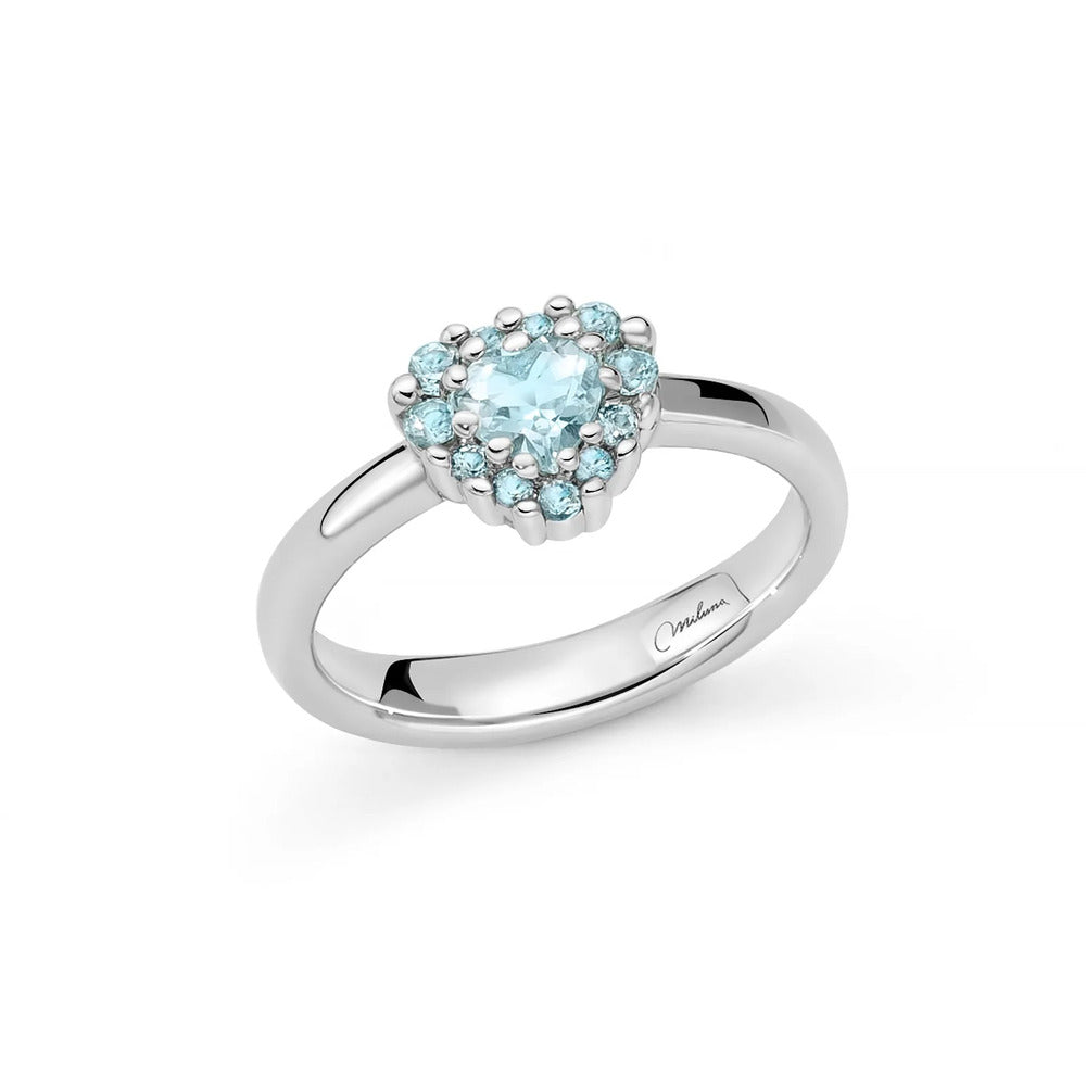 Anello Miluna Argento e Topazi Cuore