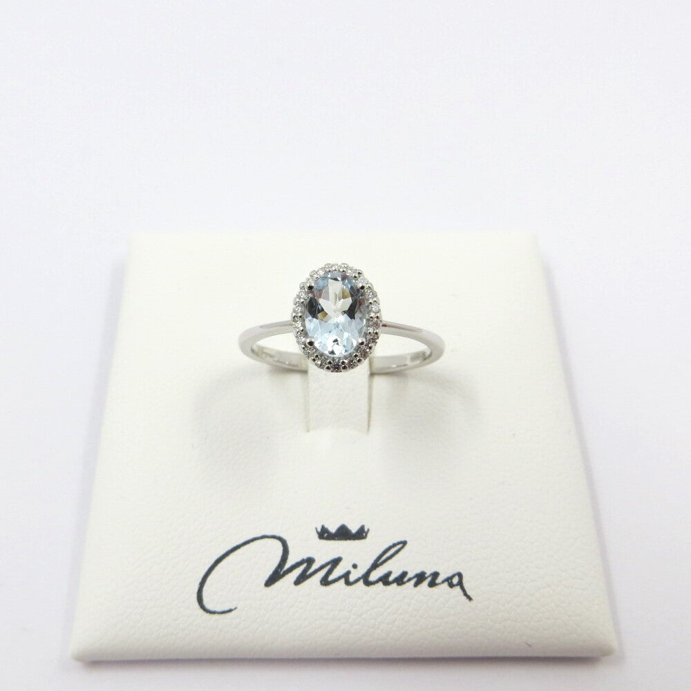 Anello MILUNA Acquamarina e Diamanti