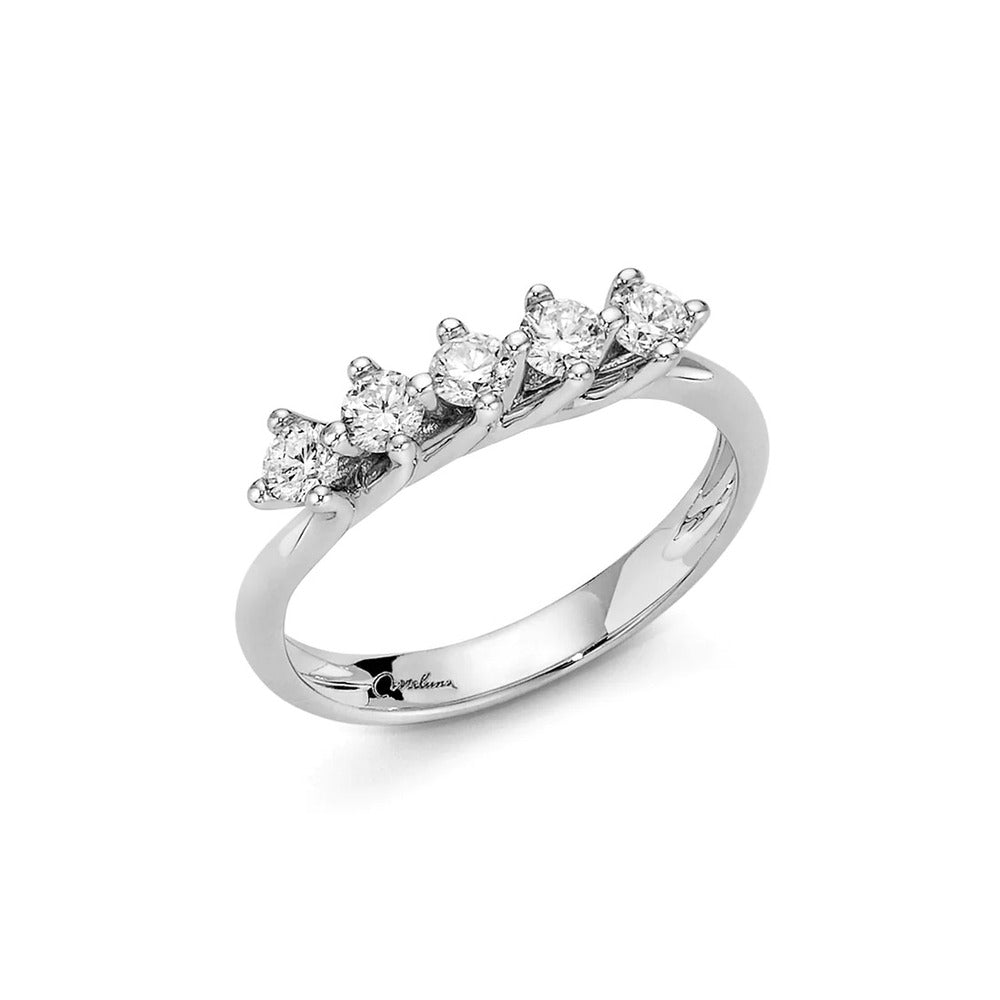 Anello Miluna Oro Bianco e Diamanti