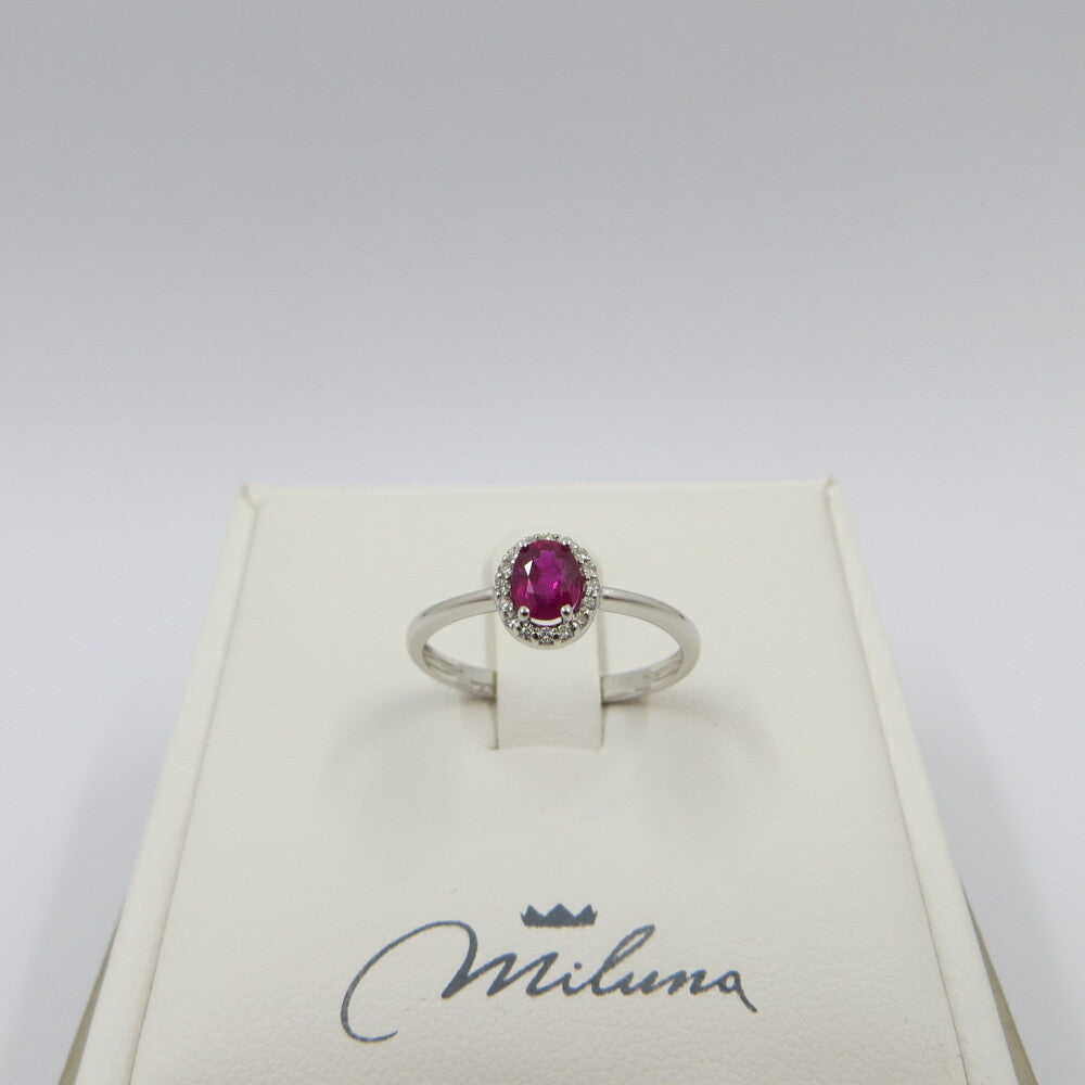 Anello Miluna Oro, Diamanti e Rubino