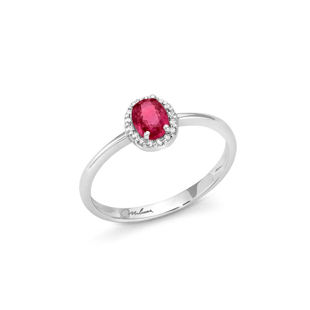 Anello Miluna Oro, Diamanti e Rubino