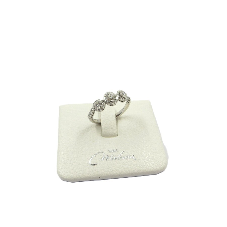 Anello Trilogy Miluna Oro Bianco e Diamanti