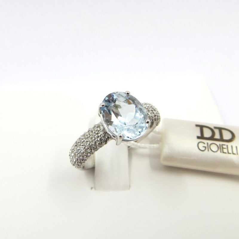 Anello DAVITE&DELUCCHI Oro, Diamanti e Acquamarina