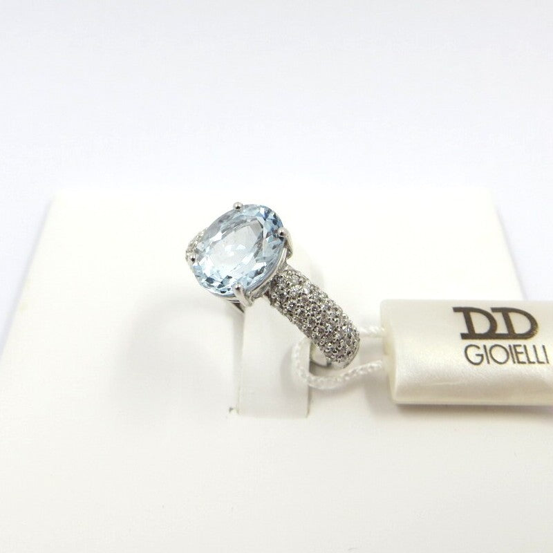 Anello DAVITE&DELUCCHI Oro, Diamanti e Acquamarina