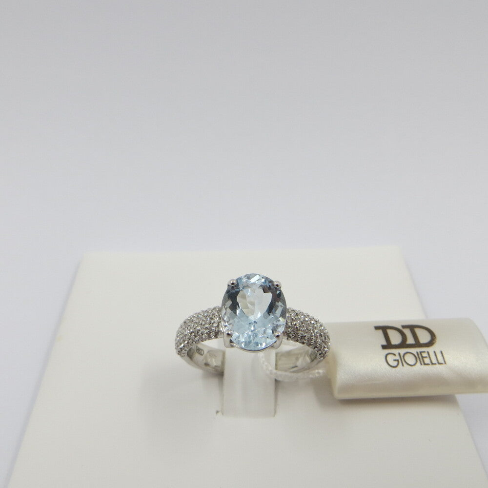 Anello DAVITE&DELUCCHI Oro, Diamanti e Acquamarina