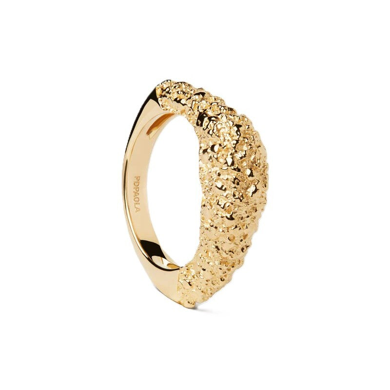 Anello PDPAOLA Duna in Argento Dorato
