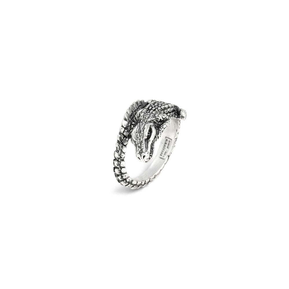 Anello da mignolo Giovanni Raspini Coccodrillo in Argento