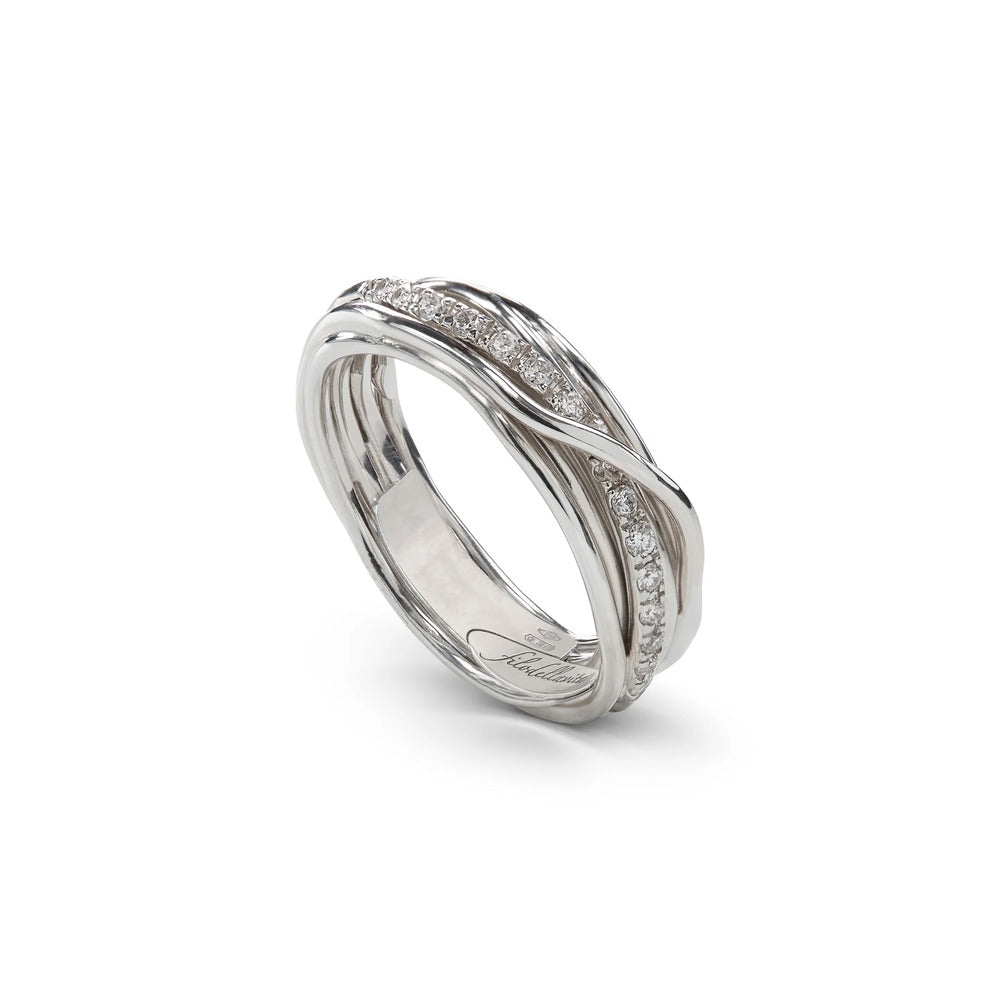 Anello RUBINIA GIOIELLI Filodellavita fili Argento e Diamanti bianchi