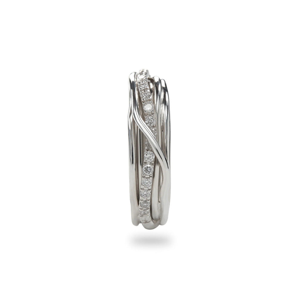 Anello RUBINIA GIOIELLI Filodellavita fili Argento e Diamanti bianchi