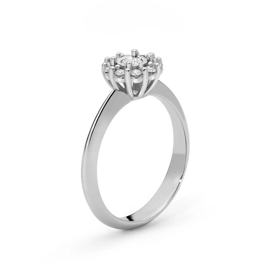 Anello Solitario Miluna Fantasia in Oro con Diamanti