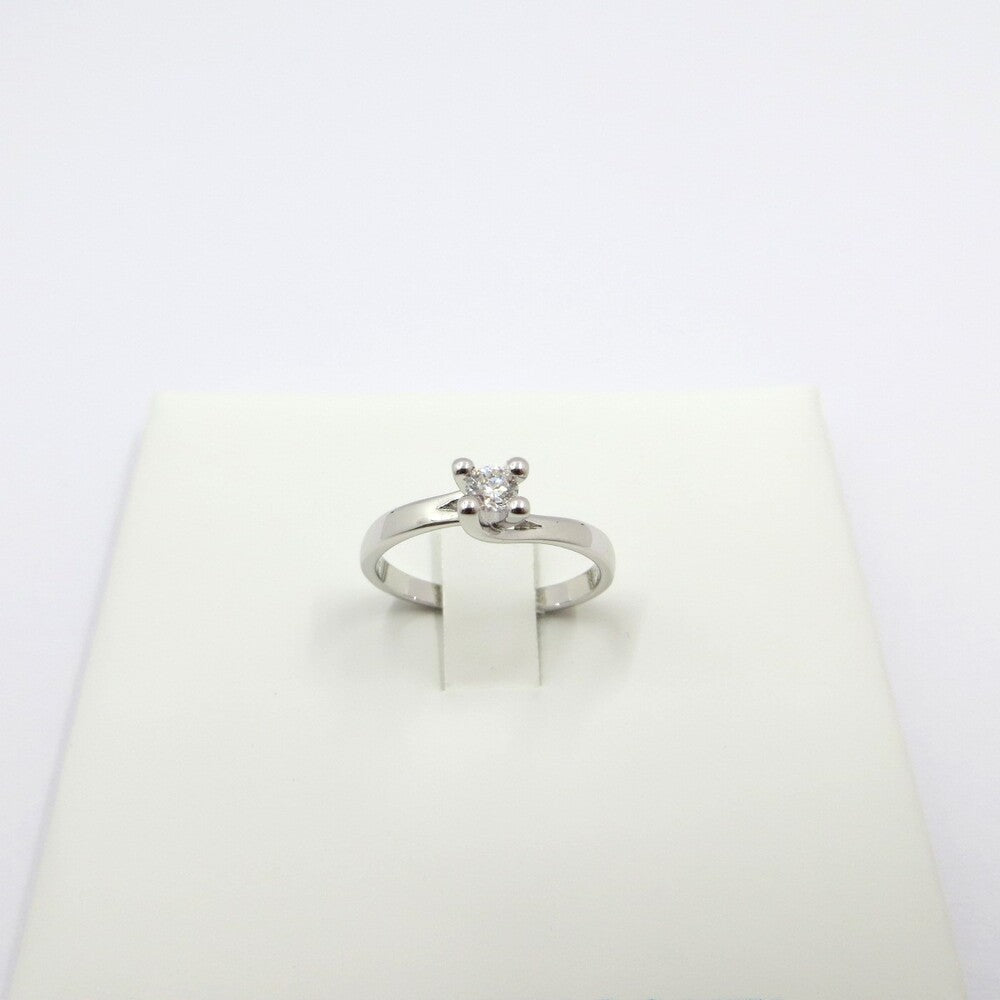 Anello Solitario GIORGIO VISCONTI Oro Bianco e Diamante