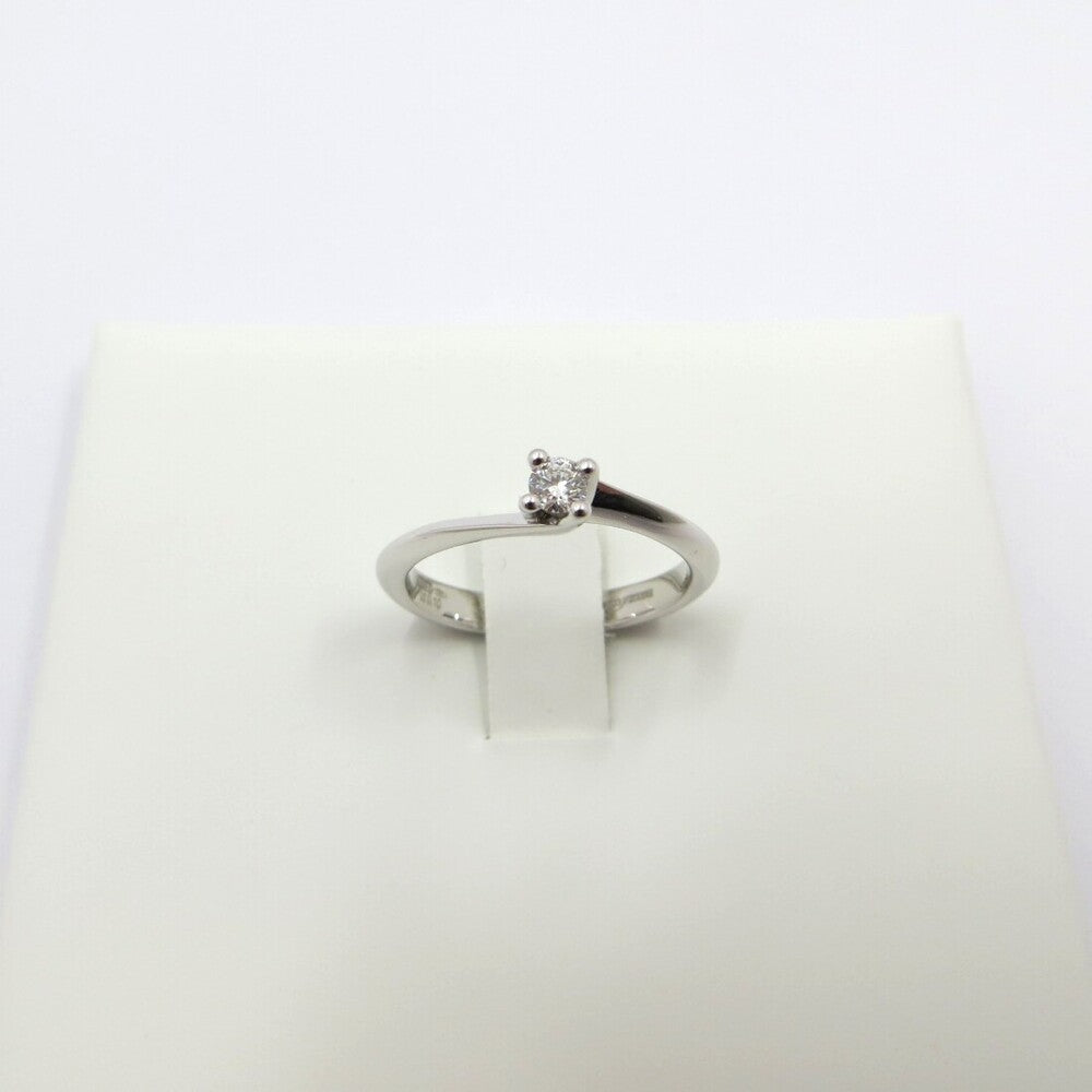 Anello Solitario GIORGIO VISCONTI Oro Bianco e Diamante