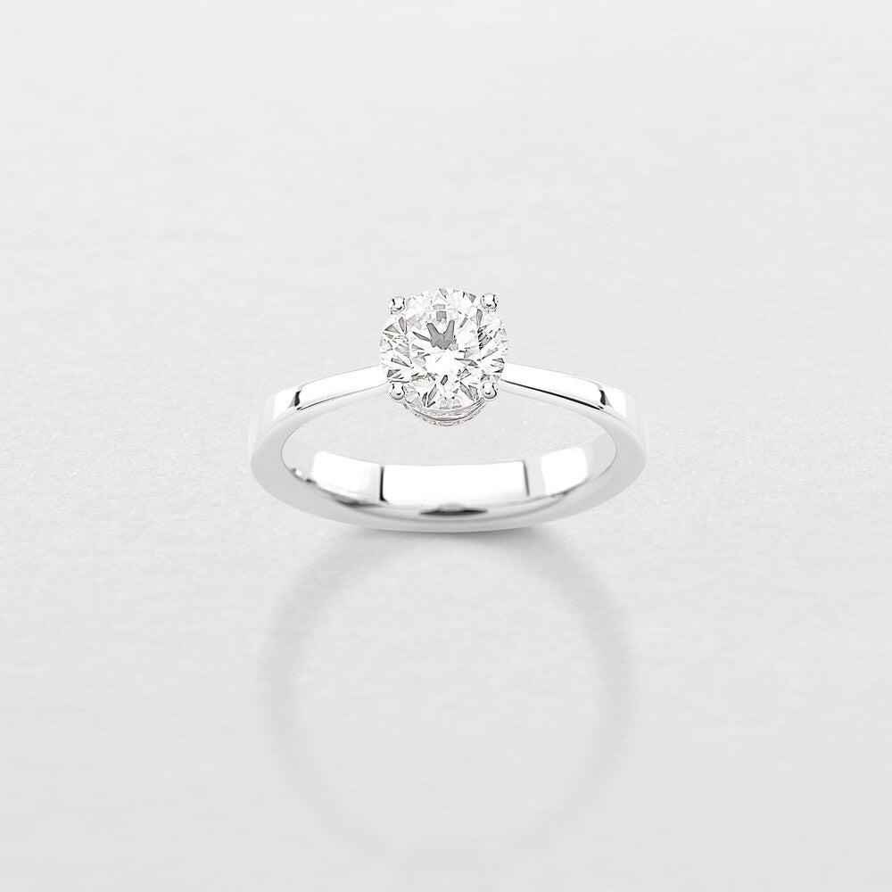 Anello Solitario GIORGIO VISCONTI Oro bianco e Diamanti