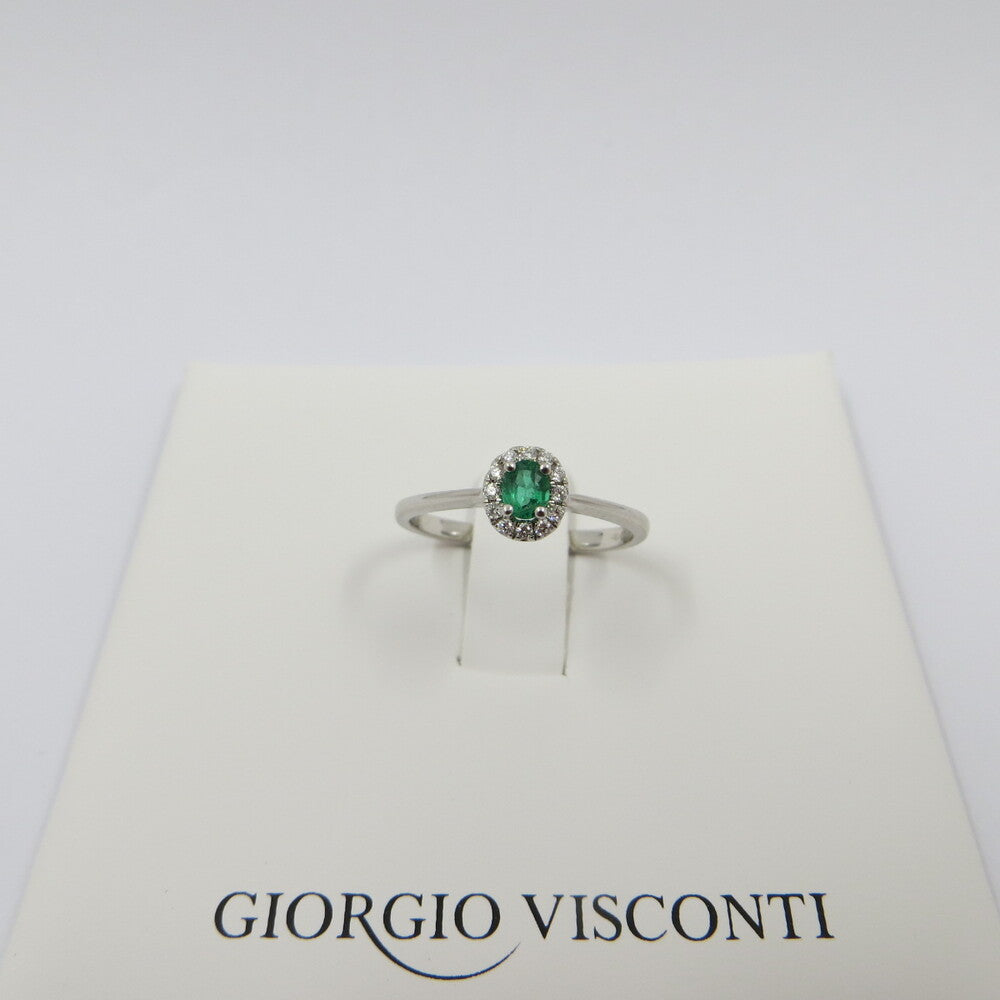 Anello GIORGIO VISCONTI Oro, Diamanti e Smeraldo