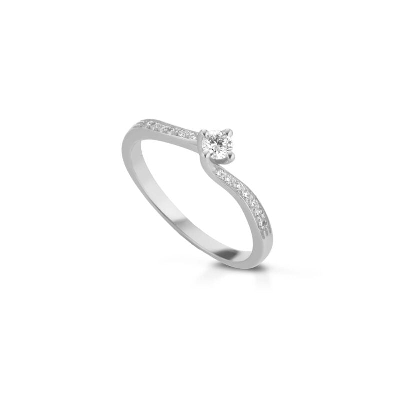 Anello Solitario LELUNE Diamonds Oro e Diamanti