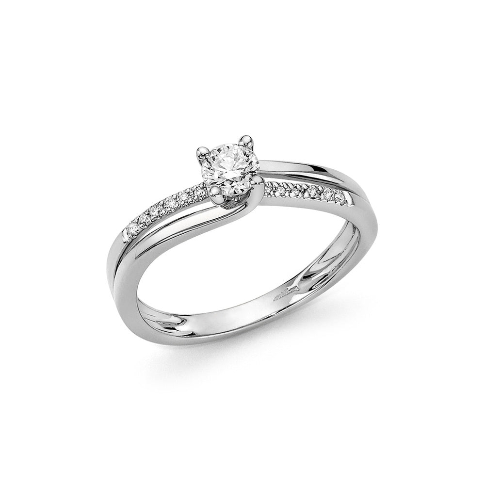 Anello MILUNA Solitario Oro e Diamanti