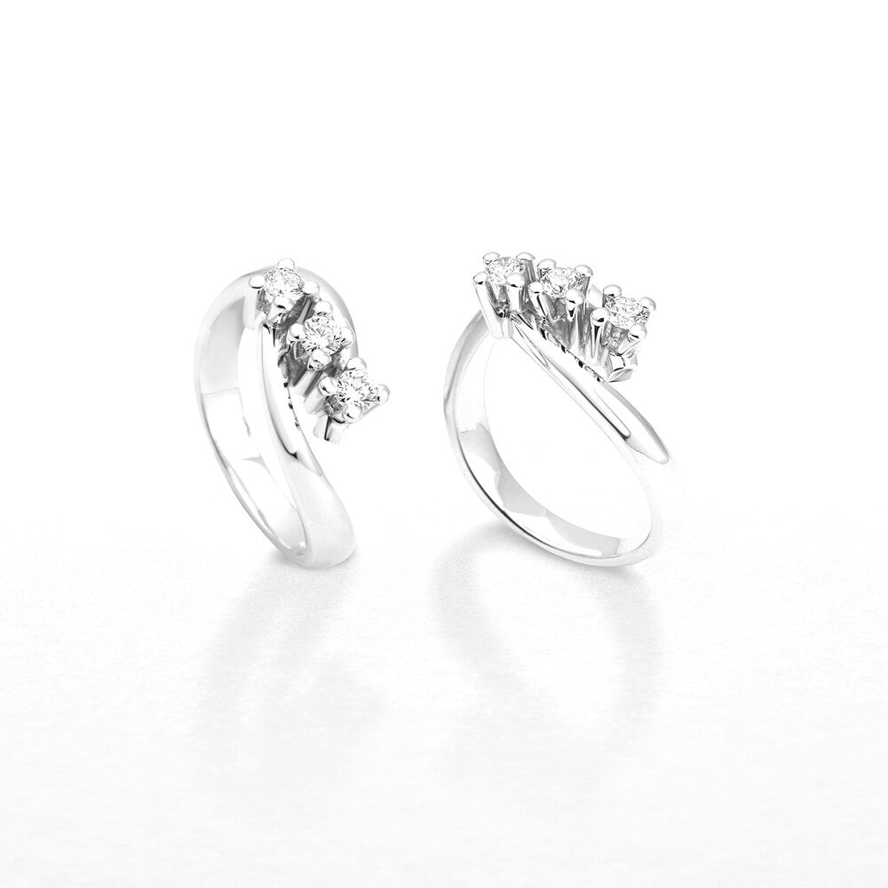 Anello Trilogy Giorgio Visconti Oro Bianco e Diamanti