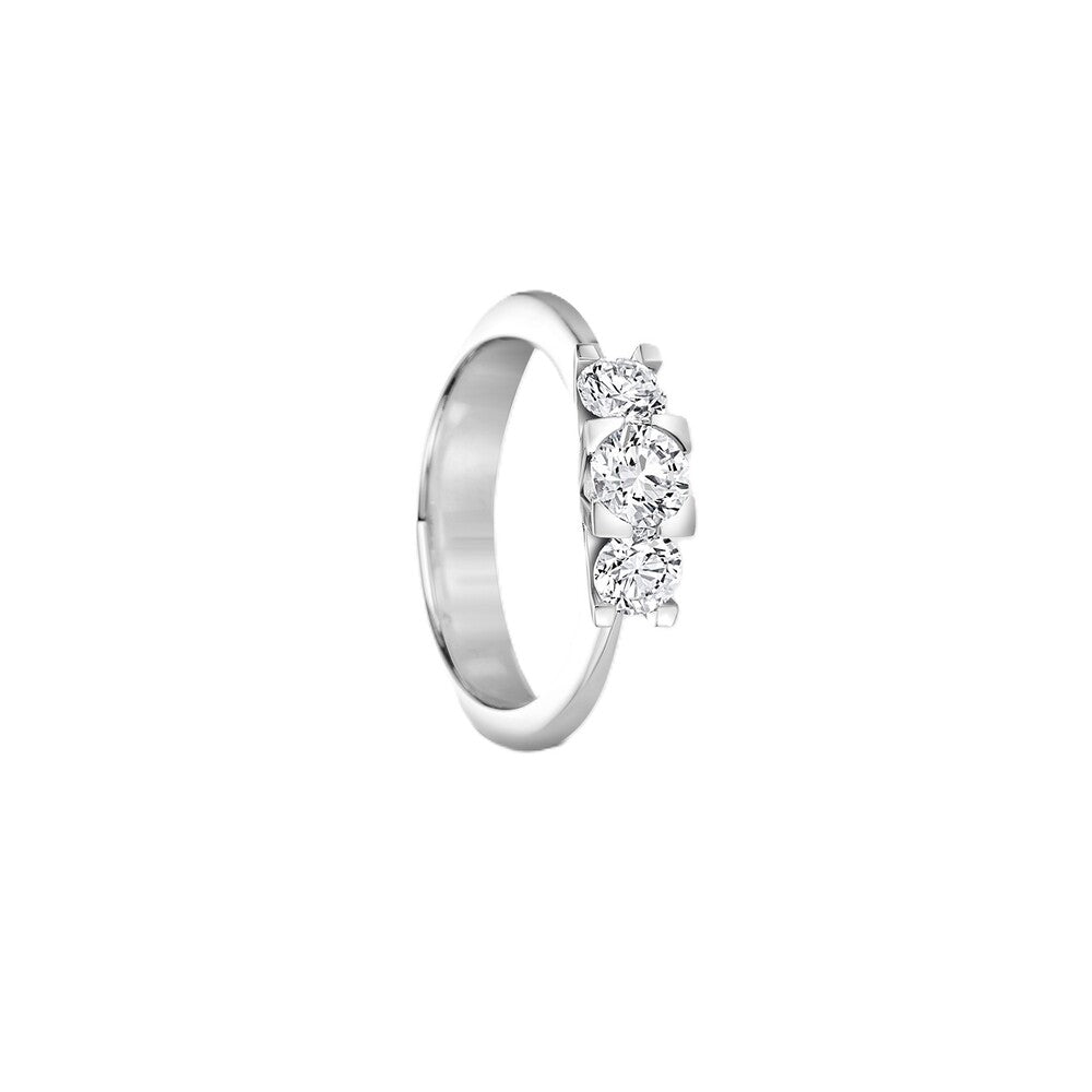 Anello Trilogy GIORGIO VISCONTI Oro bianco e Diamanti naturali