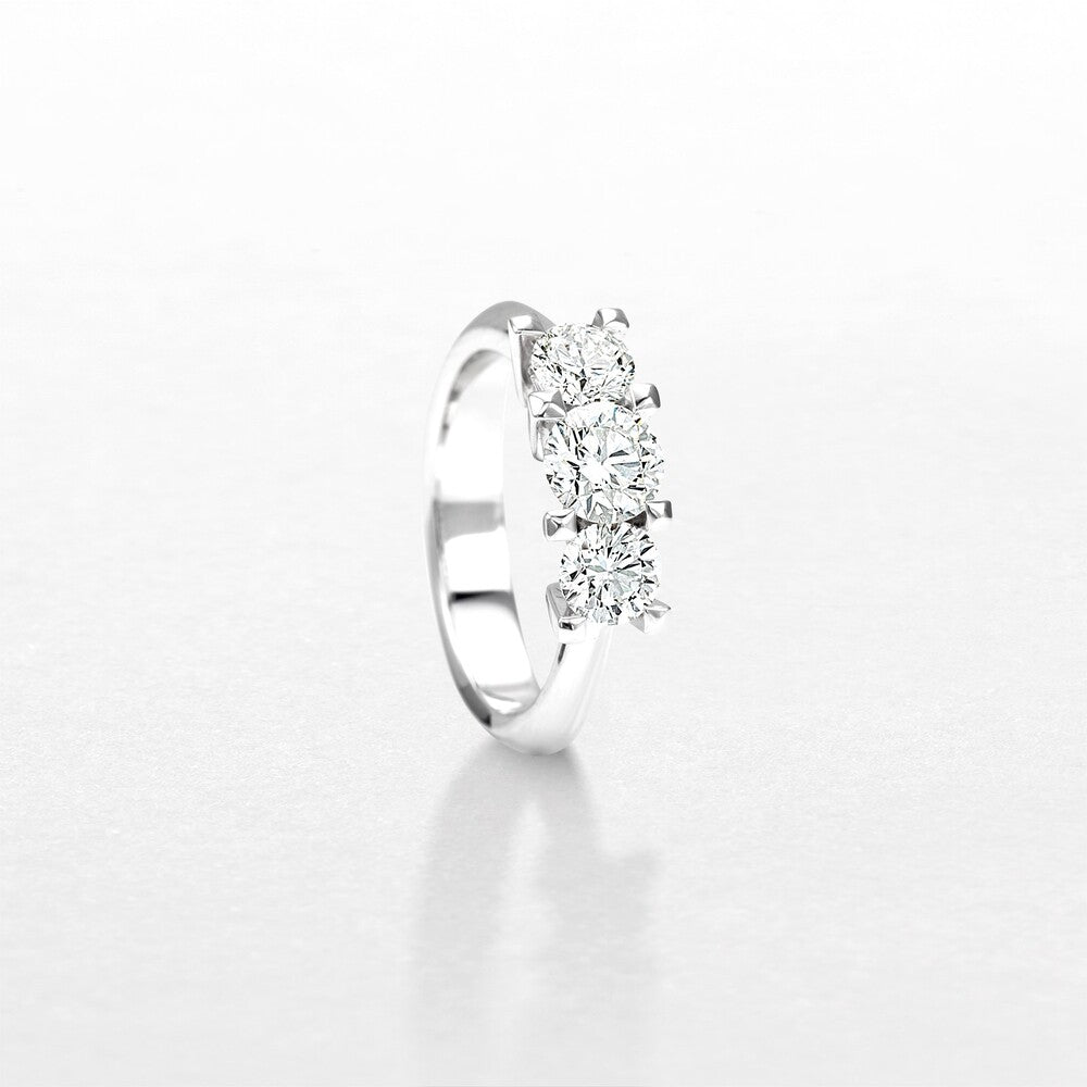 Anello Trilogy GIORGIO VISCONTI Oro Bianco e Diamanti