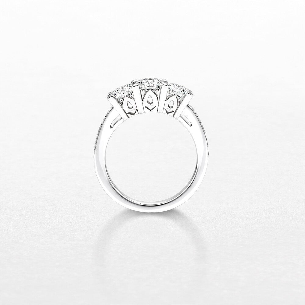 Anello Trilogy GIORGIO VISCONTI in Oro Bianco e Diamanti