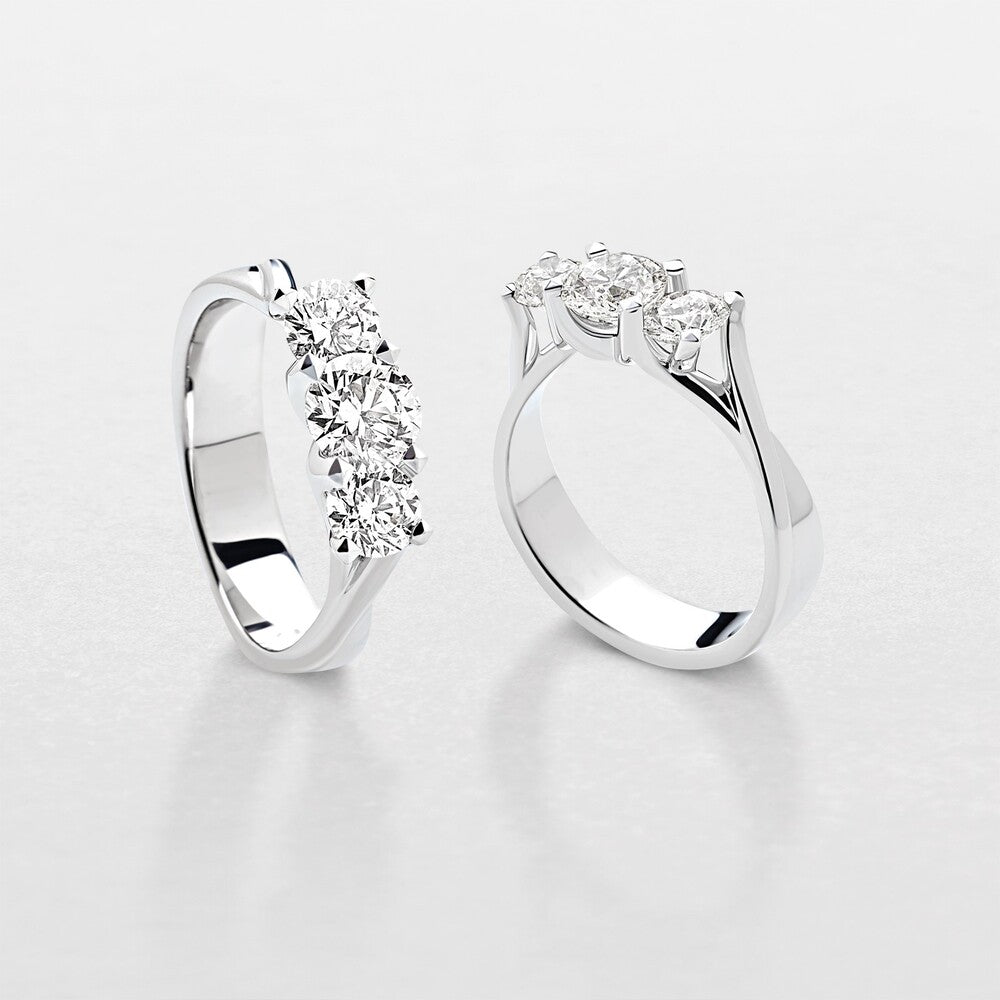 Anello Trilogy GIORGIO VISCONTI Oro bianco e Diamanti