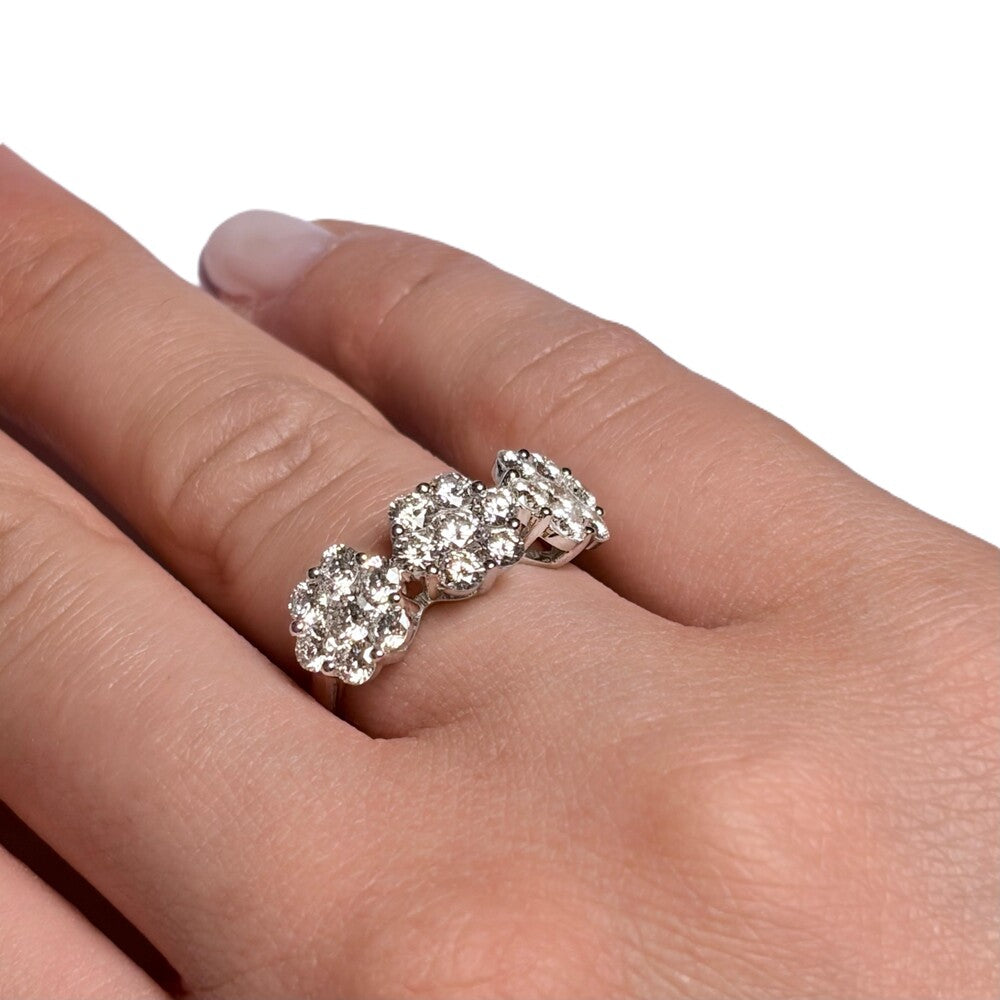 Anello Trilogy GIORGIO VISCONTI Oro bianco e Diamanti ct. 2,05