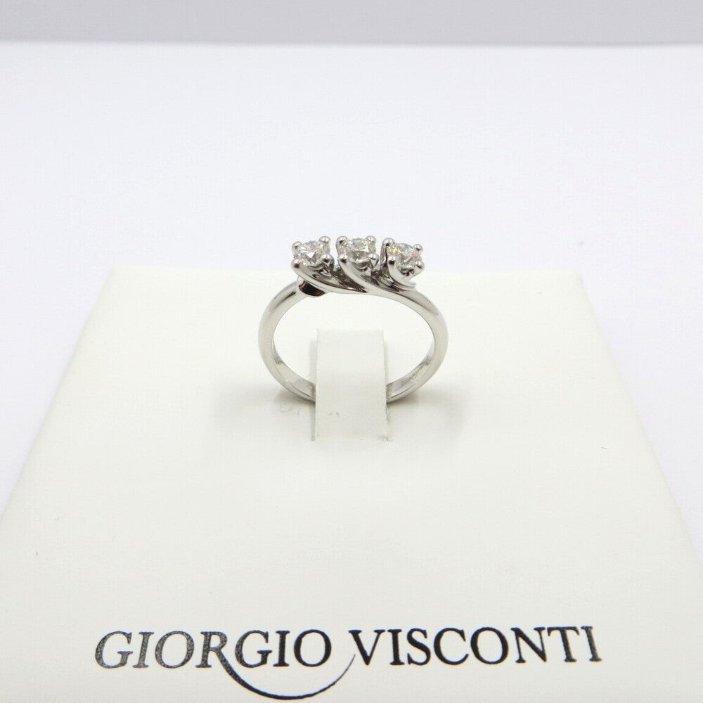Anello Trilogy GIORGIO VISCONTI Oro bianco e Diamanti