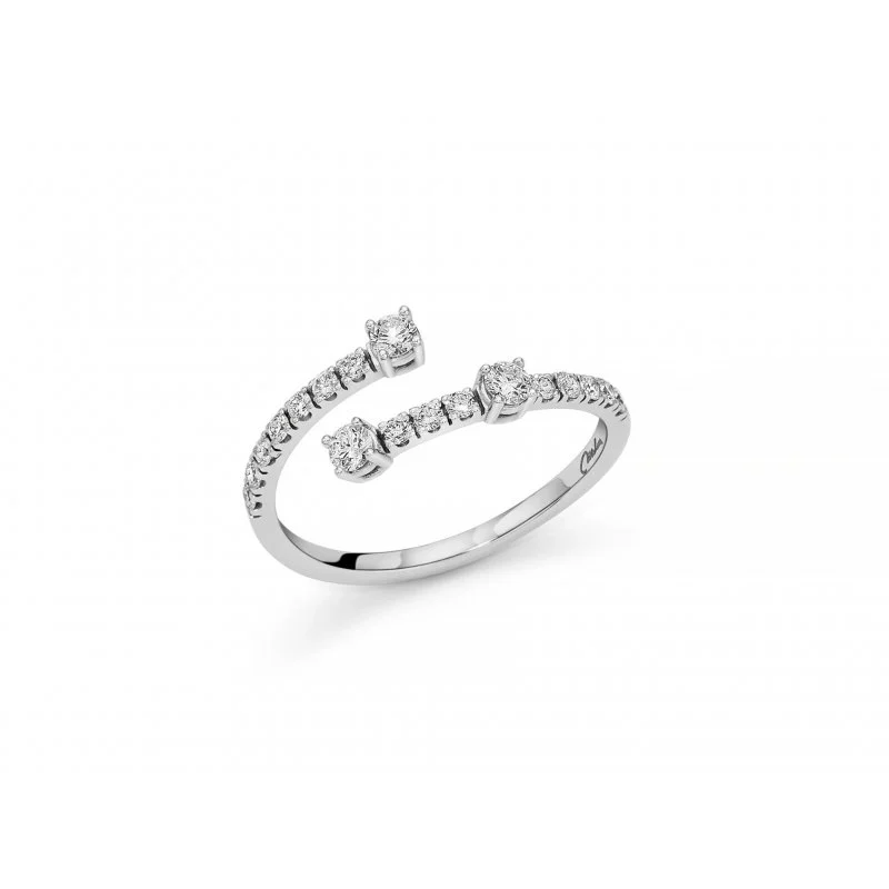 Anello Trilogy Miluna Oro bianco e Diamanti