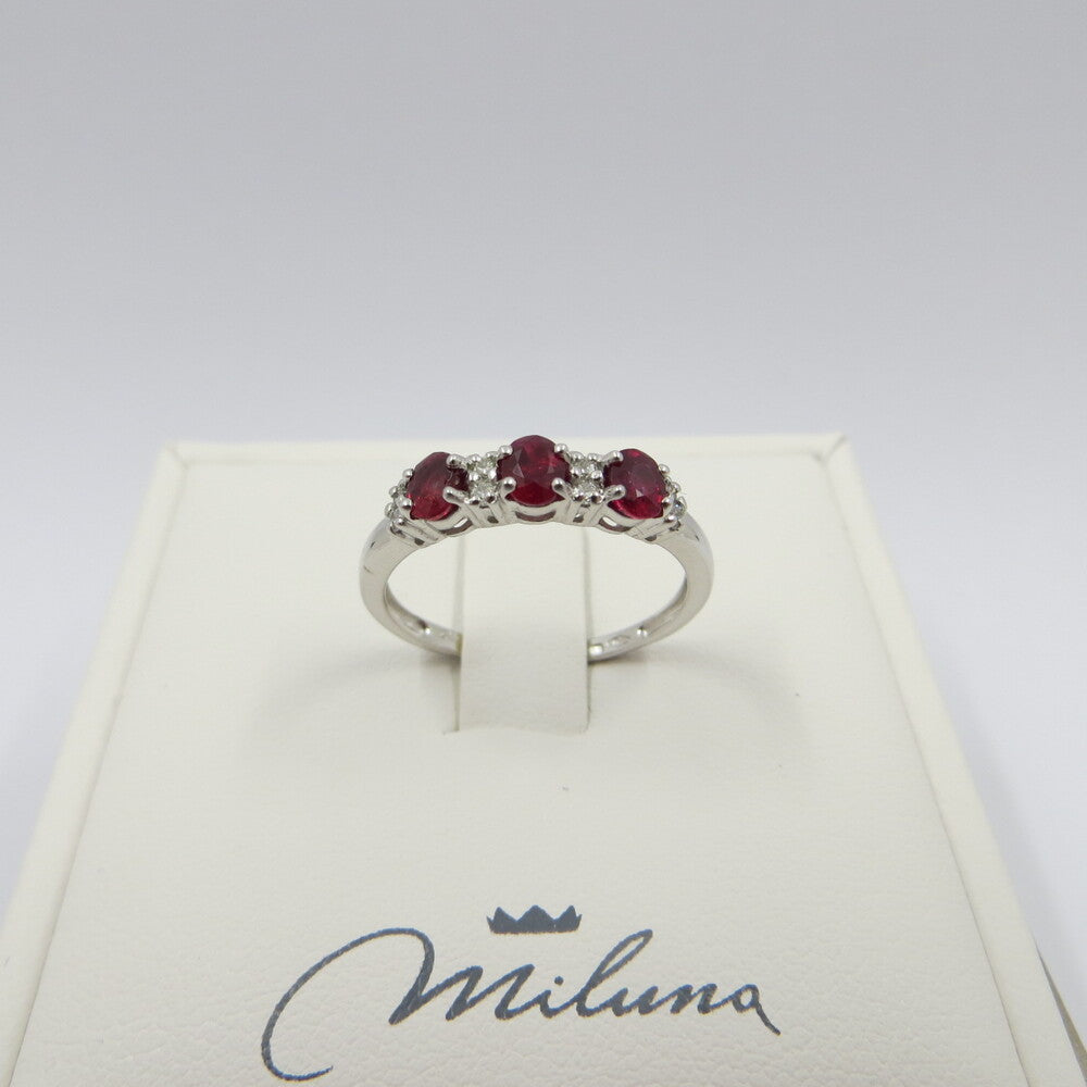 Anello Miluna Oro, Diamanti e Rubini