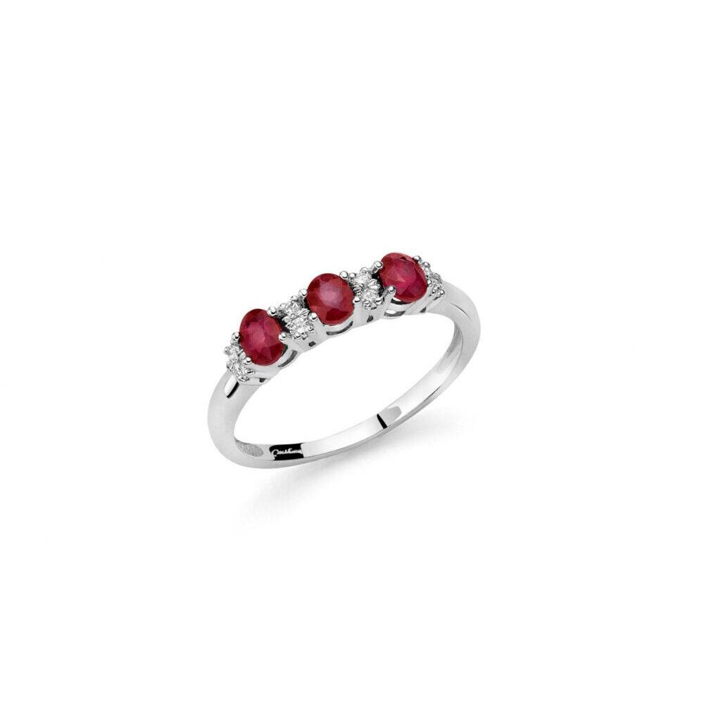 Anello Miluna Oro, Diamanti e Rubini