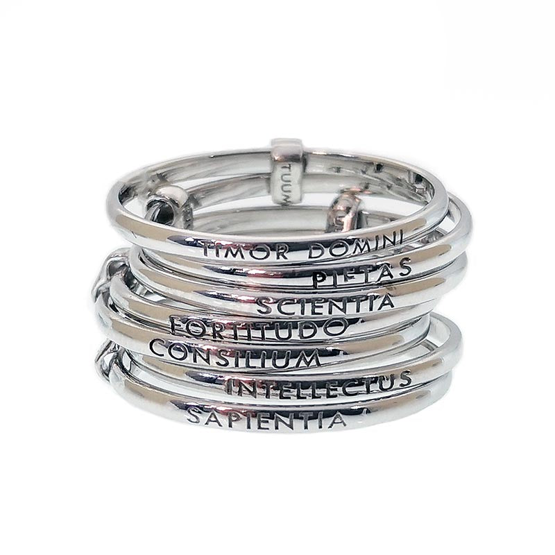 ANELLO TUUM SETTEDONI in Argento Rodiato